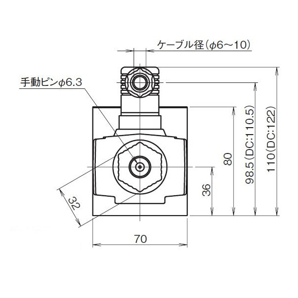 ダイキン工業（株） 電磁操作弁 KSO-G03-3CP 電磁操作弁 KSO-G03-3CP-20-CL