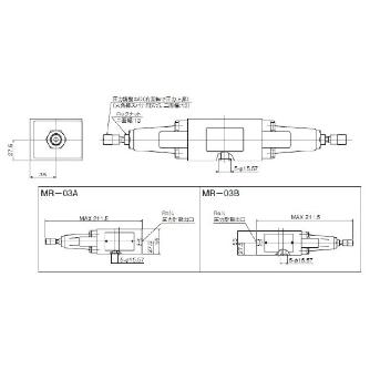 ダイキン工業（株） モジュラースタック形リリーフ弁 MR モジュラースタック形リリーフ弁 MR-03A-1-45