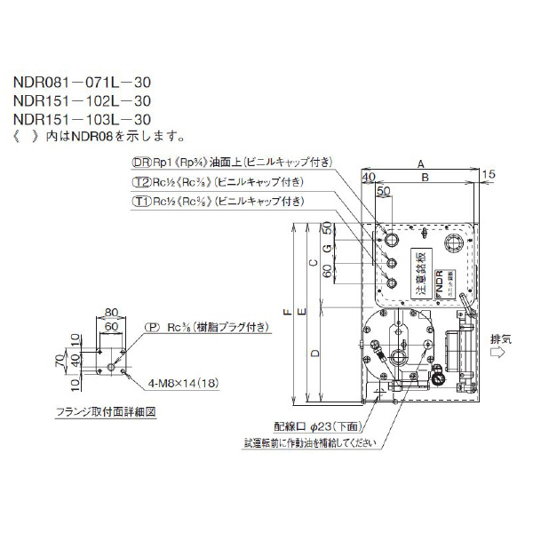 ダイキン工業（株） ロータパック NDR ロータパック NDR081-071L-30-E