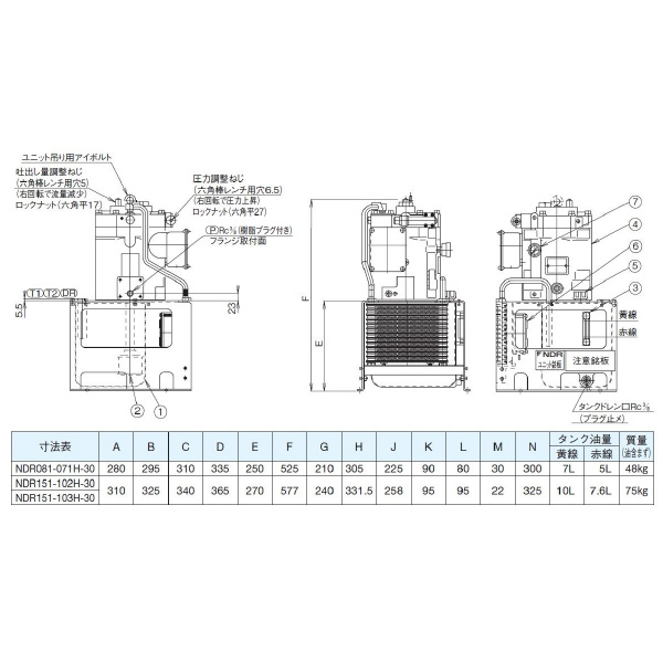 ダイキン工業（株） ロータパック NDR ロータパック NDR151-102H-30-E