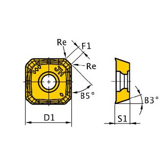 三菱マテリアル（株） カッタチップ SEMT カッタチップ（超硬コーティング） SEMT13T3AGSN-JH MP6120