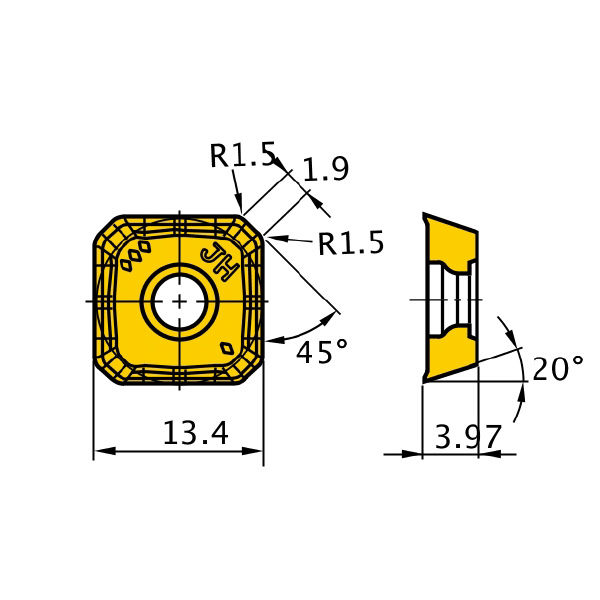 三菱マテリアル（株） カッタチップ SEMT カッタチップ（超硬コーティング） SEMT13T3AGSN-JH MP7130