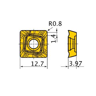 三菱マテリアル（株） カッタチップ SOET カッタチップ（超硬コーティング） SOET12T308PEER-JL MP9130