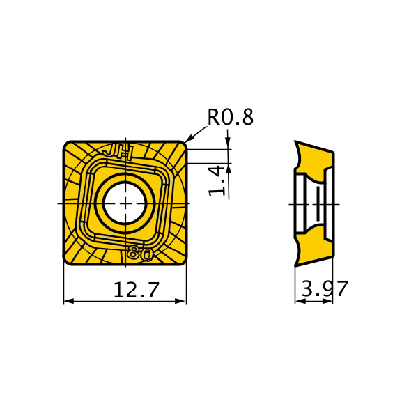 三菱マテリアル（株） カッタチップ SOMT カッタチップ（超硬コーティング） SOMT12T308PEER-JH MP6120