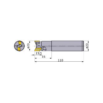 三菱マテリアル（株） カッタ 多機能用(シャンクタイプ) AXD カッタ　多機能用（シャンクタイプ） AXD4000R201SA20SA