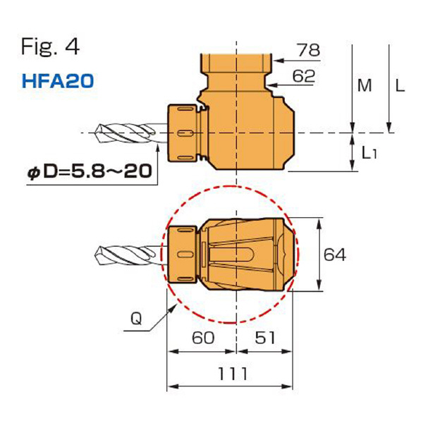 （株）ＭＳＴコーポレーション アングルヘッド ハーフ/PBナシ A63-HFA アングルヘッド　ハーフ／ＰＢナシ A63-HFA20-198