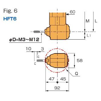 （株）ＭＳＴコーポレーション アングルヘッド ハーフ/PBナシ A63-HFT アングルヘッド　ハーフ／ＰＢナシ A63-HFT6-183
