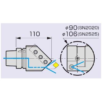 （株）ＭＳＴコーポレーション 角シャンク用ホルダ/複合 T63-SN 角シャンク用ホルダ／複合 T63-SN2525L-110M