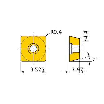 三菱マテリアル（株） 旋削用インサート SCMT 旋削用インサート（コーテッドサーメット） SCMT09T304-LP MP3025