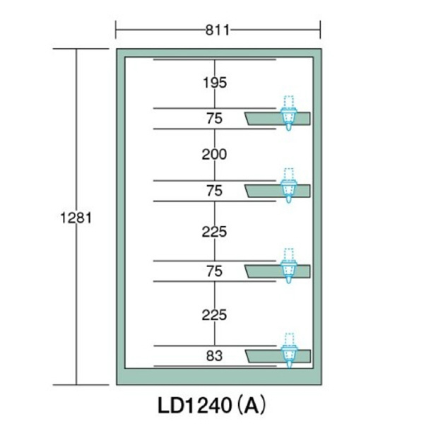 大阪製罐（株） ツーリングロッカー LD ツーリングロッカー LD1240