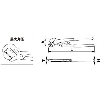 ＴＯＮＥ（株） オートウォーターポンププライヤ AWP オートウォーターポンププライヤ AWP-175