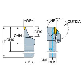 サンドビック（株） コロカット1・2 シャンクバイト 【F】 QS-RF コロカット１・２　シャンクバイト　【Ｆ】 QS-RF123F20C2020F