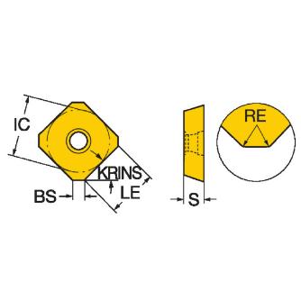 サンドビック（株） コロミル245 チップ 【A】 R245 コロミル２４５　チップ　【Ｃ】 R245-12 T3 E-KL 3330