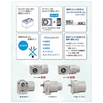 （株）ニッセイ バッテリー電源タイプ 平行軸 VGKC18 バッテリー電源タイプ　平行軸 VGKC18-25N200L2