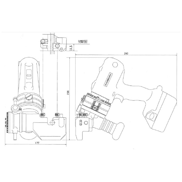 亀倉精機（株） コードレスハードカッター DW-408B コードレスハードカッター DW-408B