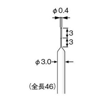 柳瀬（株） 高剛性電着ダイヤモンドバー 高剛性電着ダイヤモンドバー　ダイヤ HD-04 0.4X3X3