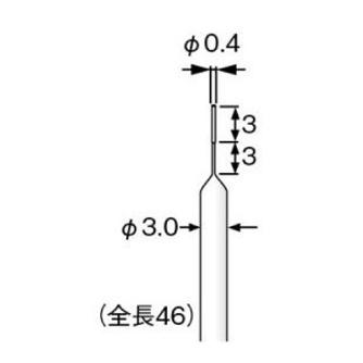 柳瀬（株） 高剛性電着ダイヤモンドバー 高剛性電着ダイヤモンドバー　ＣＢＮ CHD-04 0.4X3X3