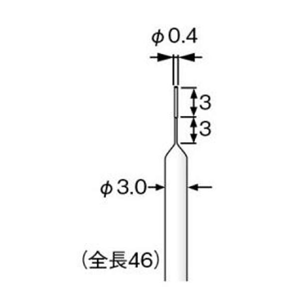 柳瀬（株） 高剛性電着ダイヤモンドバー 高剛性電着ダイヤモンドバー　ＣＢＮ CHD-04 0.4X3X3