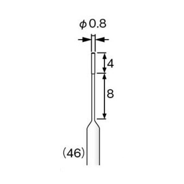 柳瀬（株） 高剛性電着ダイヤモンドバー 高剛性電着ダイヤモンドバー　ＣＢＮ CHD-08 0.8X4X8