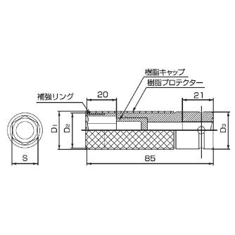 ＴＯＮＥ（株） プロテクター付インパクト用薄形ホイルナットソケット 4AP インパクトホイルナットソケット 4AP-17N