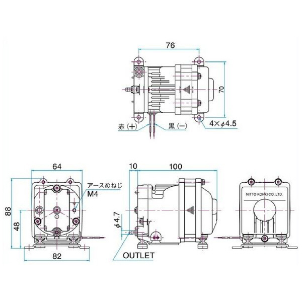 日東工器（株） DCリニアコンプレッサ DAH リニアコンプレッサー DAH110-Y1
