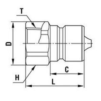 日東工器（株） ハイフローカプラ HFL-P ハイフローカプラ HFL-2P-BRS-F