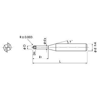 日進工具（株） CBNスーパースピードボールエンドミル SSBL ＣＢＮスーパースピードボールエンドミル SSBL200 R0.075X0.45