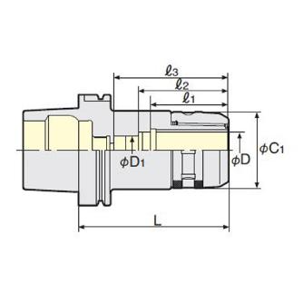 （株）日研工作所 ミーリングチャック HSK-C ミーリングチャック HSK100A-C25-165