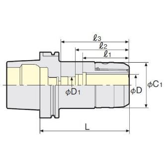 （株）日研工作所 高速回転用ミーリングチャック HSK-C 高速回転用ミーリングチャック HSK100A-C16-165G