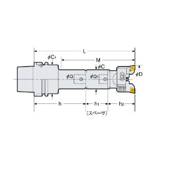（株）日研工作所 バランスカットボーリングバー HSK-RAC バランスカットボーリングバー HSK100A-RAC100-315K