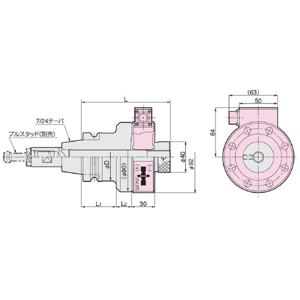 （株）日研工作所 引込力測定ツール BT-CLP 引込力測定ツール BT30-CLP-N