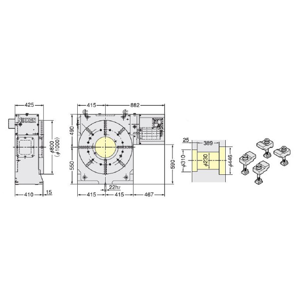 （株）日研工作所 CNC円テーブル CNC ＣＮＣ円テーブル CNC1003FA-M