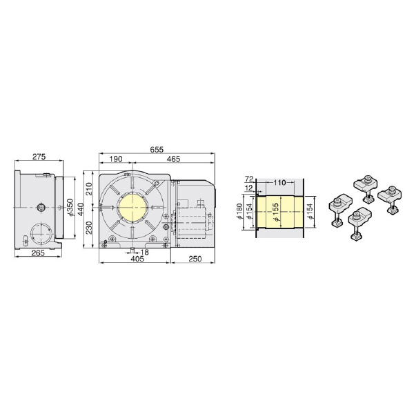 （株）日研工作所 CNC円テーブル CNCB ＣＮＣ円テーブル CNCB350MA
