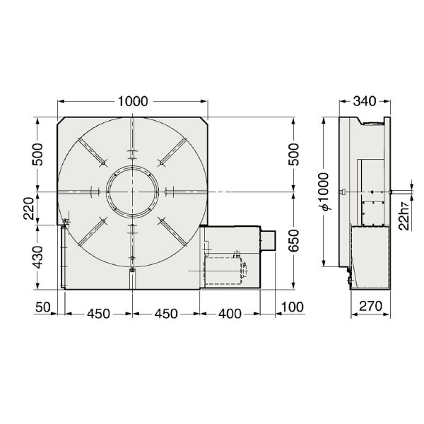 （株）日研工作所 大型CNC円テーブル CNC 大型ＣＮＣ円テーブル CNC1000A21-27
