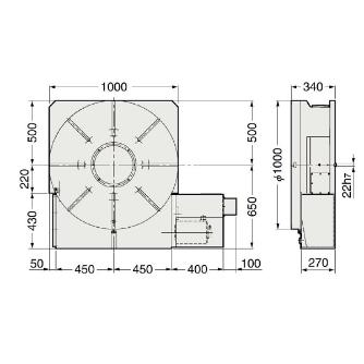 （株）日研工作所 大型CNC円テーブル CNC 大型ＣＮＣ円テーブル CNC1000FA