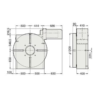 （株）日研工作所 大型CNC円テーブル CNC 大型ＣＮＣ円テーブル CNC1201A21-110