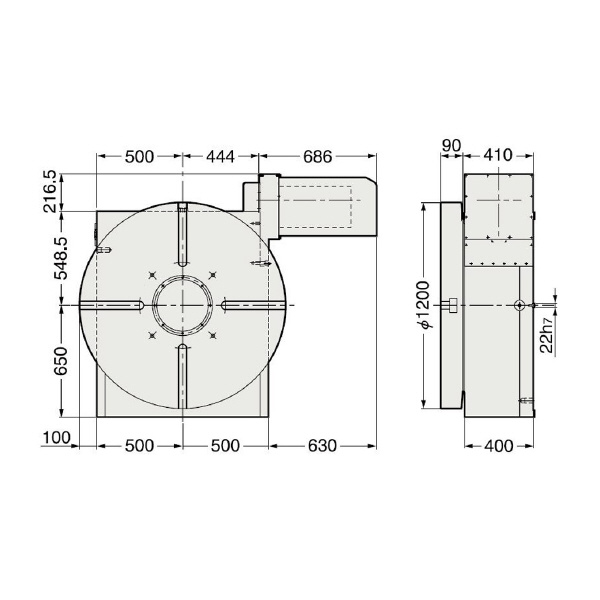 （株）日研工作所 大型CNC円テーブル CNC 大型ＣＮＣ円テーブル CNC1201A21-110
