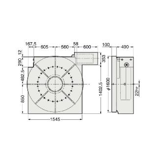 （株）日研工作所 大型CNC円テーブル CNC 大型ＣＮＣ円テーブル CNC1600A21-44