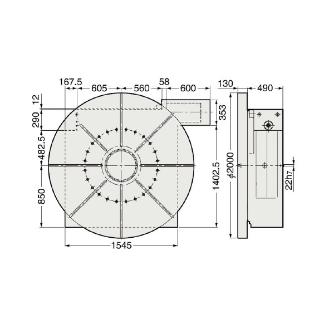 （株）日研工作所 大型CNC円テーブル CNC 大型ＣＮＣ円テーブル CNC2000FA-M