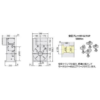 （株）日研工作所 上面モータ型CNC円テーブル CNCZ-T 上面モータ型ＣＮＣ円テーブル CNCZ302TFA-M