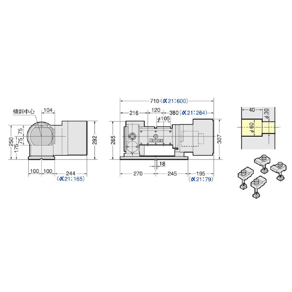 （株）日研工作所 多軸傾斜CNC円テーブル 5AX-MT 多軸傾斜ＣＮＣ円テーブル 5AX-2MT-105-120DAA21FA-04