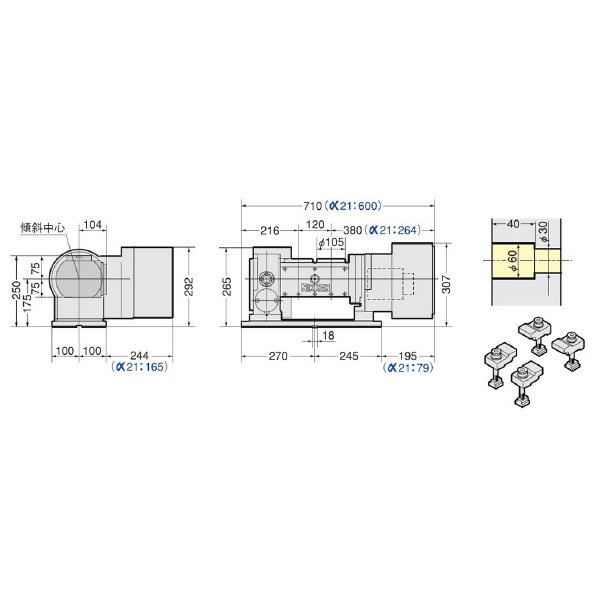 （株）日研工作所 多軸傾斜CNC円テーブル 5AX-MT 多軸傾斜ＣＮＣ円テーブル 5AX-2MT-105-120HDAA21FA-04