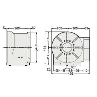 （株）日研工作所 DDモータ仕様 CNC円テーブル DD ＤＤモータ仕様　ＣＮＣ円テーブル DD400F-400