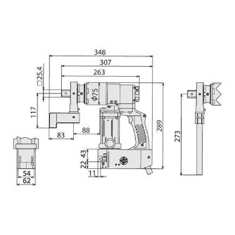 ＴＯＮＥ（株） ナットランナー(シンプルトルコン GSTタイプ・ダブルスイッチ仕様) GST シンプルトルコン GST82WT