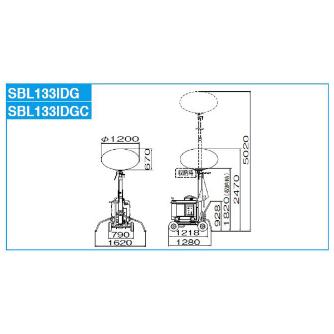 やまびこジャパン（株） バルーン投光機 SBL バルーン投光機オイルガード付（５０ＨＺ） SBL133IDGC-AF