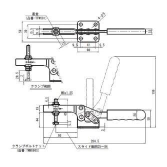 （株）スーパーツール トグルクランプ TDA トグルクランプ TDA43F