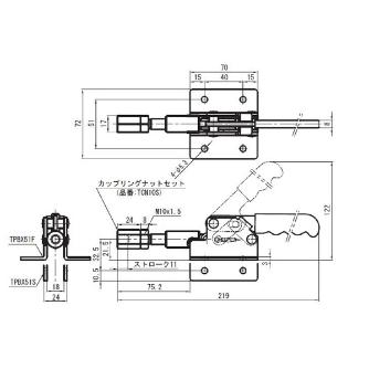 （株）スーパーツール 横押し型トグルクランプ TPBX51S トグルクランプ TPBX51S