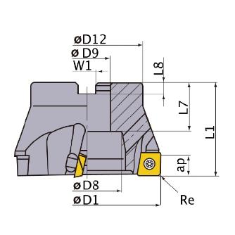 三菱マテリアル（株） カッタ 肩削り用(アーバタイプ) ASX440 カッタ　肩削り用（アーバタイプ） ASX400-080B04R