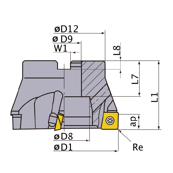 三菱マテリアル（株） カッタ 肩削り用(アーバタイプ) ASX440 カッタ　肩削り用（アーバタイプ） ASX400-080B04R