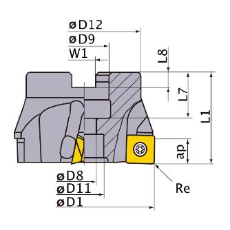 三菱マテリアル（株） カッタ 肩削り用(アーバタイプ) ASX440 カッタ　肩削り用（アーバタイプ） ASX400-050A05R